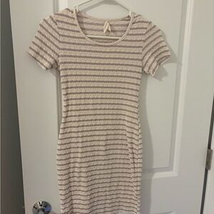 Striped Short Sleeve Dress